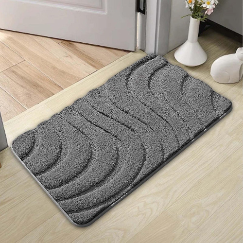Alfombra De Baño, Alfombra De 50cmx80cm Gris Oscuro