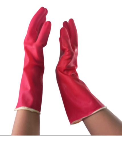 Guantes De Látex (rojos) Multiusos Hultex (2 Pares) Color ROJO TALLA 8