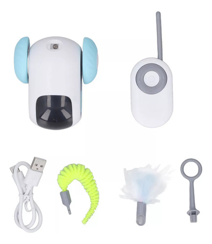 Juguete Automático Interactivo Auto Ratón Gatos Control Rem Celeste