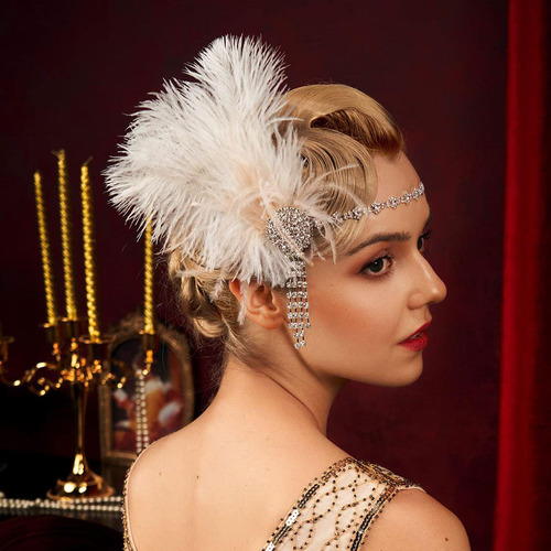 Diadema Estilo Flapper, Accesorios Para Disfraz, Cadena Para