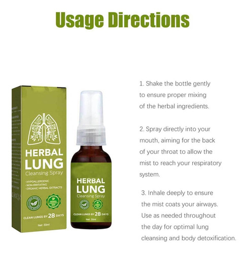 Spray Limpiador Pulmonar A Base De Hierbas Breathdetox, Brea