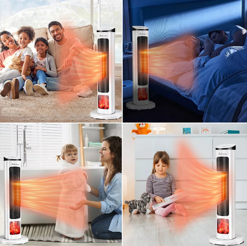 Calefactor Eléctrico De Torre Con Control Remoto,1500w