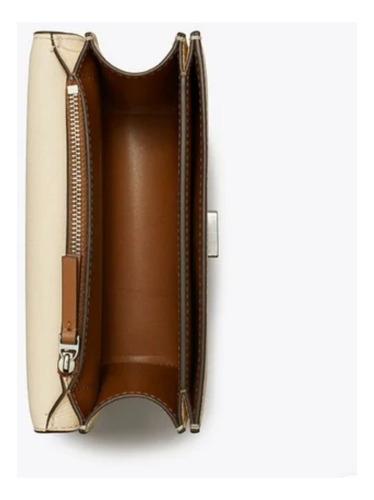 Bolsa Tory Burch Small Eleanor Shoulder Bag Beige Granulado Oro Beige