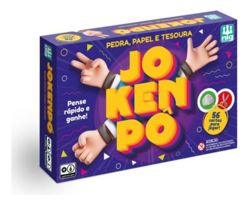 Jogo Jokenpô - Pedra, Papel E Tesoura - 56 Cartas - Nig