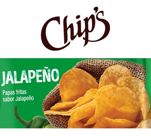 2 Bolsas 140g Papas Fritas Chips Verdes Jalapeño Botanas
