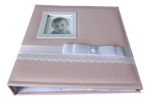 Álbum para bebés, 200 fotos, 10 x 15 pulgadas, con historia y notas en  color rosa bebé