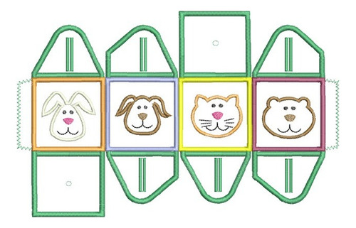 7 Matrices P/ Maquinas De Bordar Juegos Didacticos / Cubos
