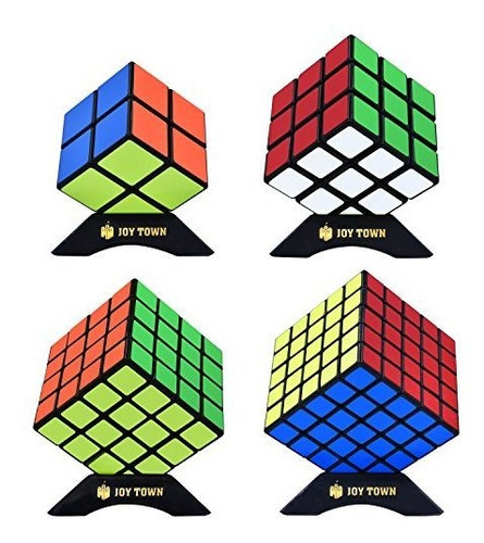 Joytown Speed Cube - Juego De 4 Cubos De Rompecabezas (2 X 2