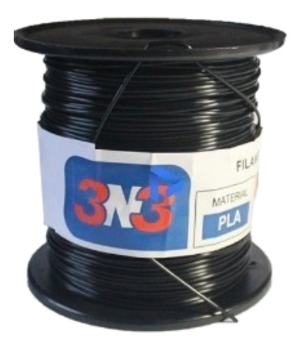 Imagen 1 de 1 de Filamento 3D PLA 3n3 de 1.75mm y 500g negro