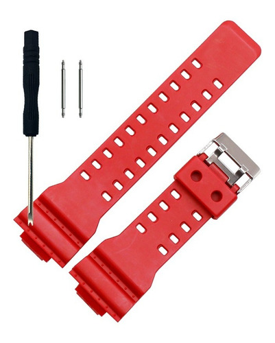 Correa Para Casio G Shock Ga-100 Ga-110 Ga-700 Rojo