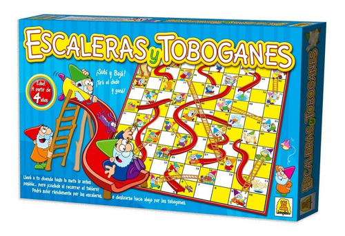 Escaleras Y Toboganes Juego De Mesa Infantil + Dado Duendes 