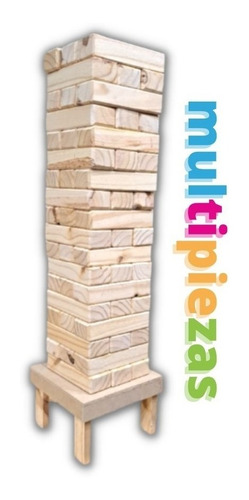Jenga gigante de várias peças