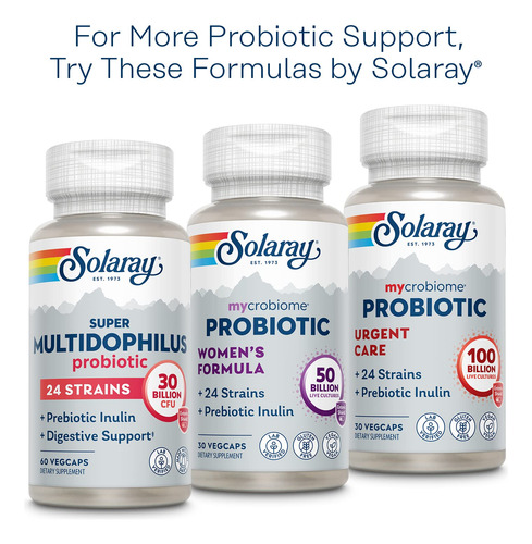 Suplemento Solaray Multidophilus 12 Strain Probiotic 20b Cfu