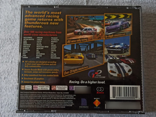 Gran Turismo 2 Ps1 Playstation Original Físico (Usado)