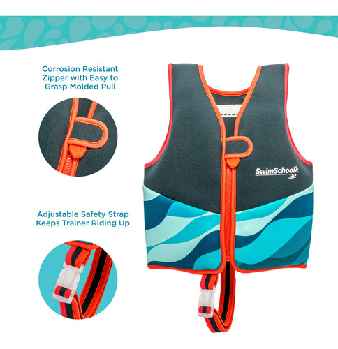 Chaleco De Entrenamiento De Natación Swimschool De Neopreno
