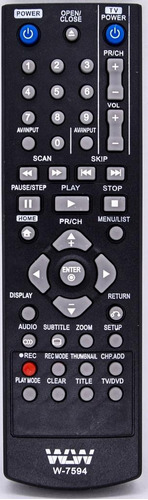 10 Controle Remoto Compatível Dvd LG C/gravador Wlw-7594