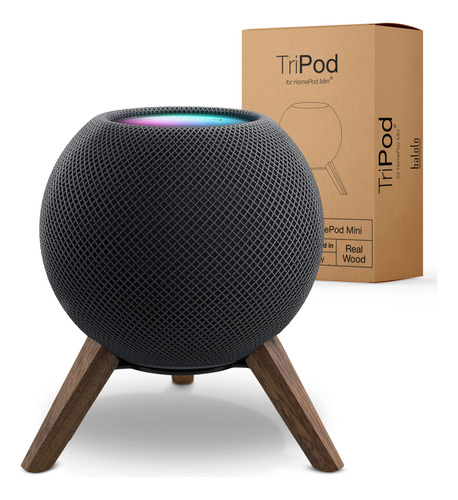 Trípode De Madera Real Homepod Mini (nogal Negro)