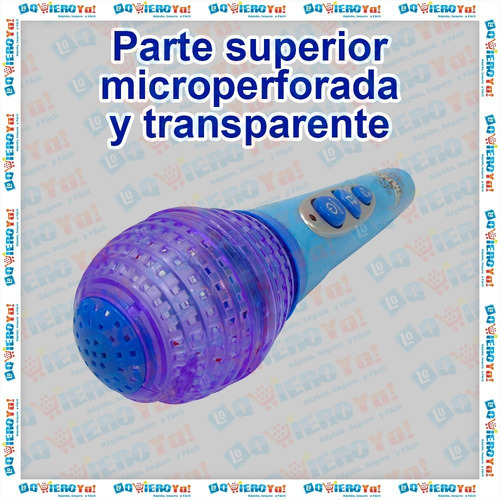 Imagen 4 de 10 de Micrófono Karaoke Infantil C/ Luces Sonidos Música Nene 2406
