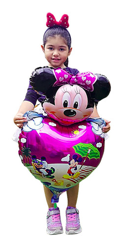 Pack 12 Globos Xl Disney Minnie Y Mickey 65 Cm Día Del Niño