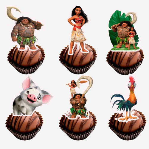 100 Toppers Tags Para Docinhos Moana