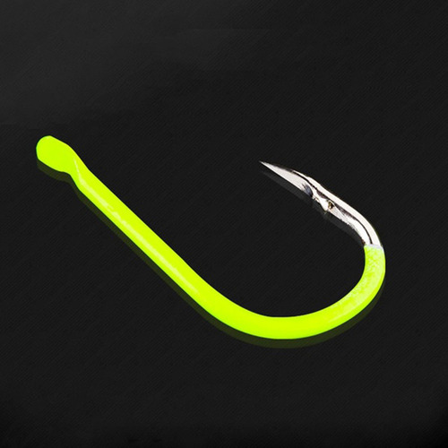 Anzuelos De Pesca De Acero Fluorescente, 50 Unidades