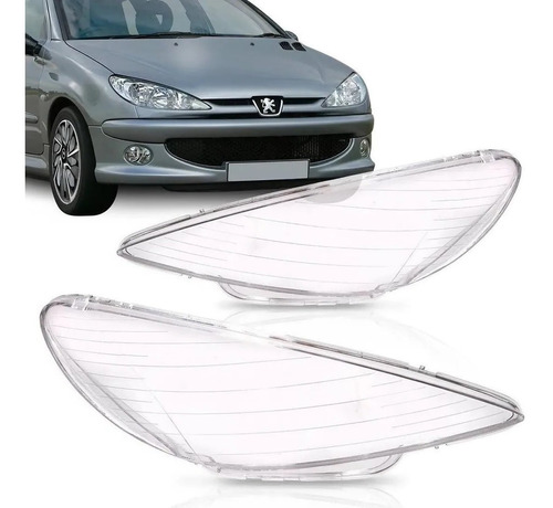 Lente Optica Acrilico Optica Peugeot 206 Liso