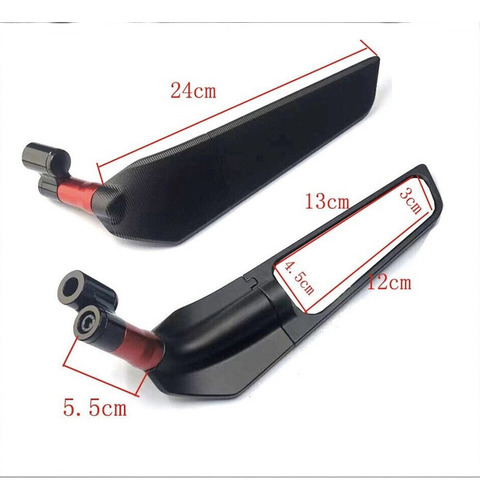 Espejo Retrovisor Giratorio Para Yamaha Mt09 Mt-07 Mt-10