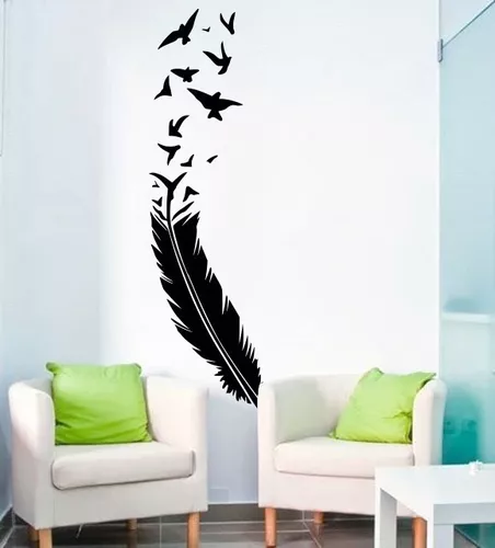 Z4262 - Vinilo decorativo para pared (tamaño grande), diseño de pájaros