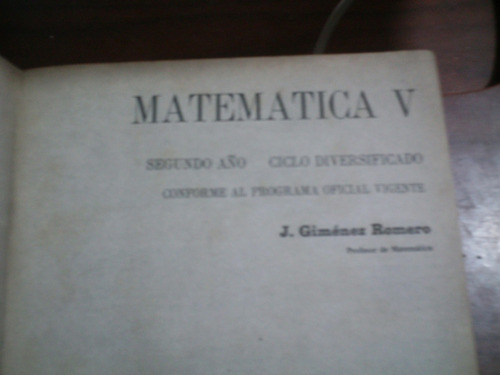 Libro De 5°año :matematica- Gimenez Romero