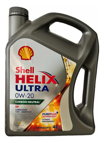 Aceite Shell Helix Ultra 0w20 100% Sintético 4 Litros.