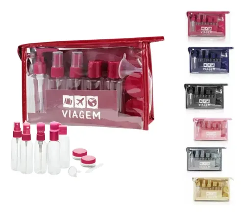 Gbrs Comercio Kit De Frascos Para Viagem Porta Shampoo Mala Bolsa 10