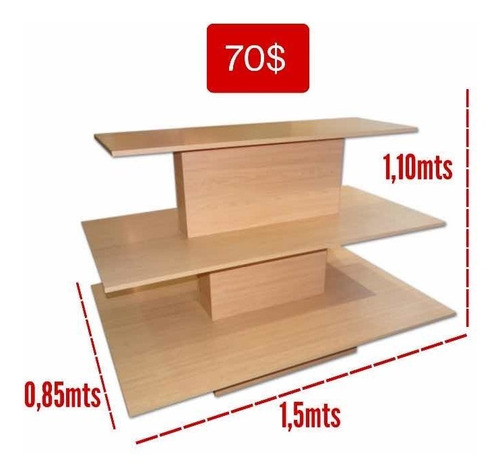 Mueble Exhibidor De Tres Niveles En Mdf