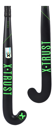 Palo De Hockey X Trust Impulse Mid Bow 5% Carbono Basic Line Color Black Green Talle 37.5