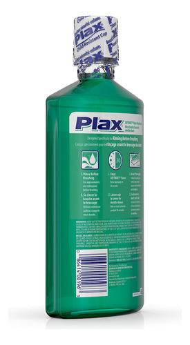 Enjuague Dental Plax Advanced Prebrush Soft Mint, 720 Ml