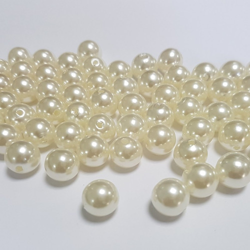 Perola Abs 6mm Com Furo Pacote 500 Gramas