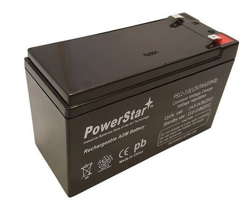 Batería De Alarma Sla De 12 Voltios Y 7 Amperios Para Np7-12