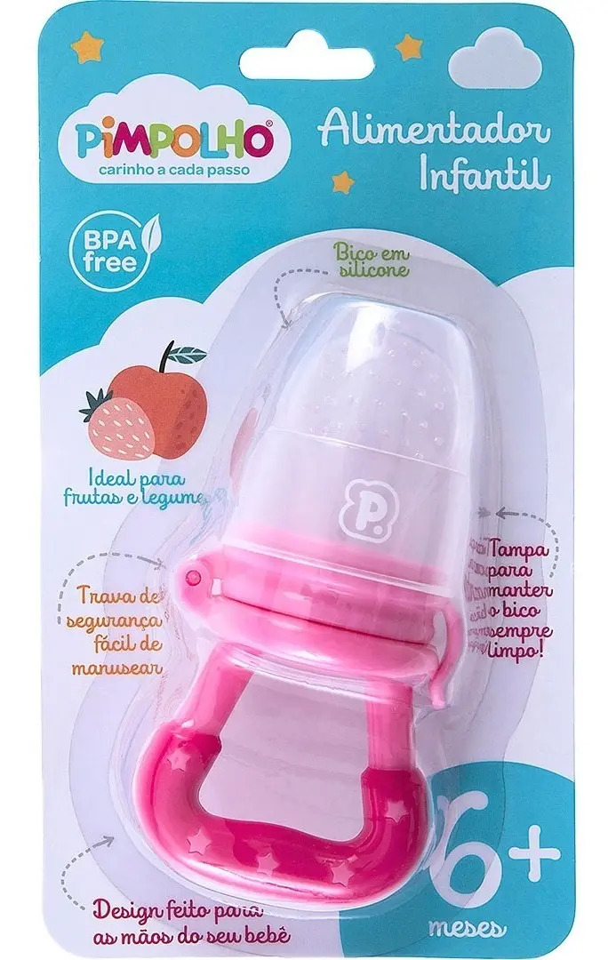 Alimentador Chupeta De Silicone Para Bebês Pimpolho Introdução Frutas Cor Rosa Tamanho da chupeta Único