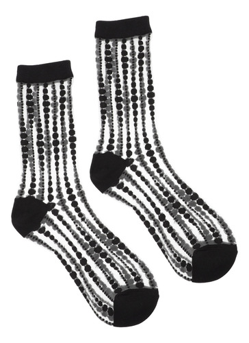 1 Par De Calcetines Transparentes Para Niñas Con Estampado D