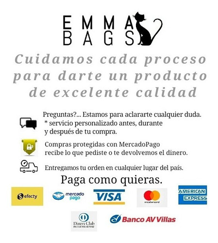 Bolso Mujer Dama Emma Bags Modelo Zaamba Interior De Lujo