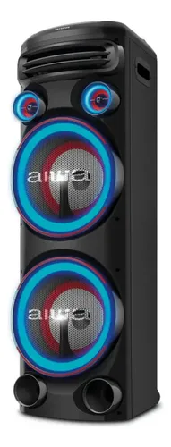 Torre de Som AIWA T2W-02 2300W 2Woofers10" Bluetooth RGB USB FM D...