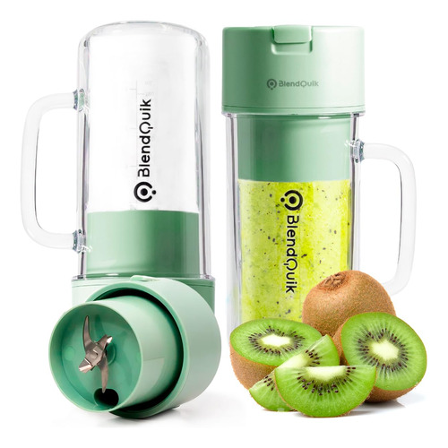 Mezclador Personal Blendquik 414ml Verde Portátil Y