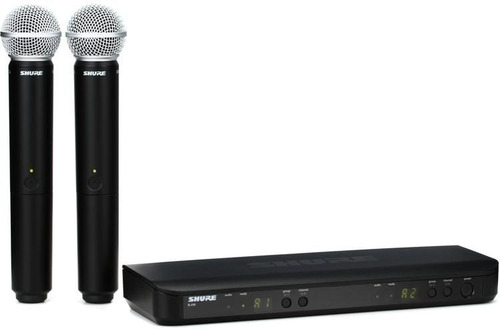 Sistema Inalámbrico Doble Micrófono Mano Shure Blx288/sm58