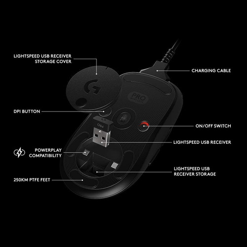 Logitech G Pro Wireless Mouse Profesional Para Esports