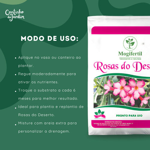 Substrato Para Rosas Do Deserto 5kg - Drenagem E Aeração