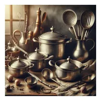 Comprar Vinilo 20x20cm Cucharas Y Cucharones Ollas Y Tapas C2