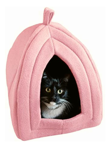 Cat Pet Bed, Igloo- Soft Indoor Enclosed Covered Tent/house