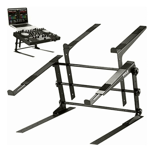 Pyle Soporte Portátil Doble Para Portátil, Mesa De Pie