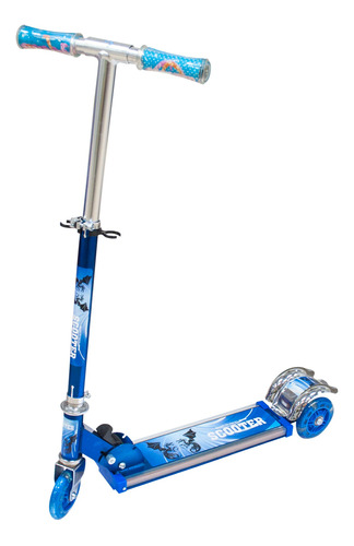 Scooter Infantil Musical Con Luces - De Aluminio 100kg Azul