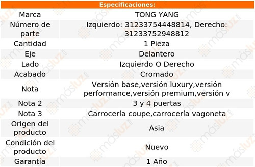 Rejilla Defensa Del Izq O Der Crom Cadillac Cts 08/13
