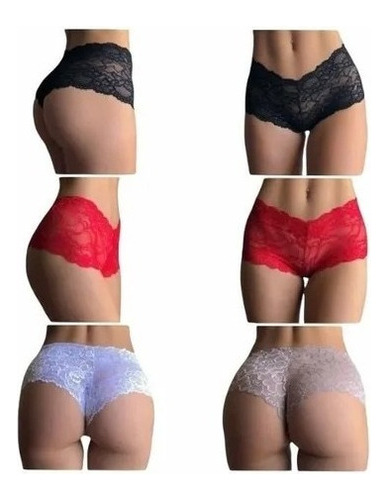 Pack X3 Culotte Encaje -bianca Art 200- Excelente Calidad